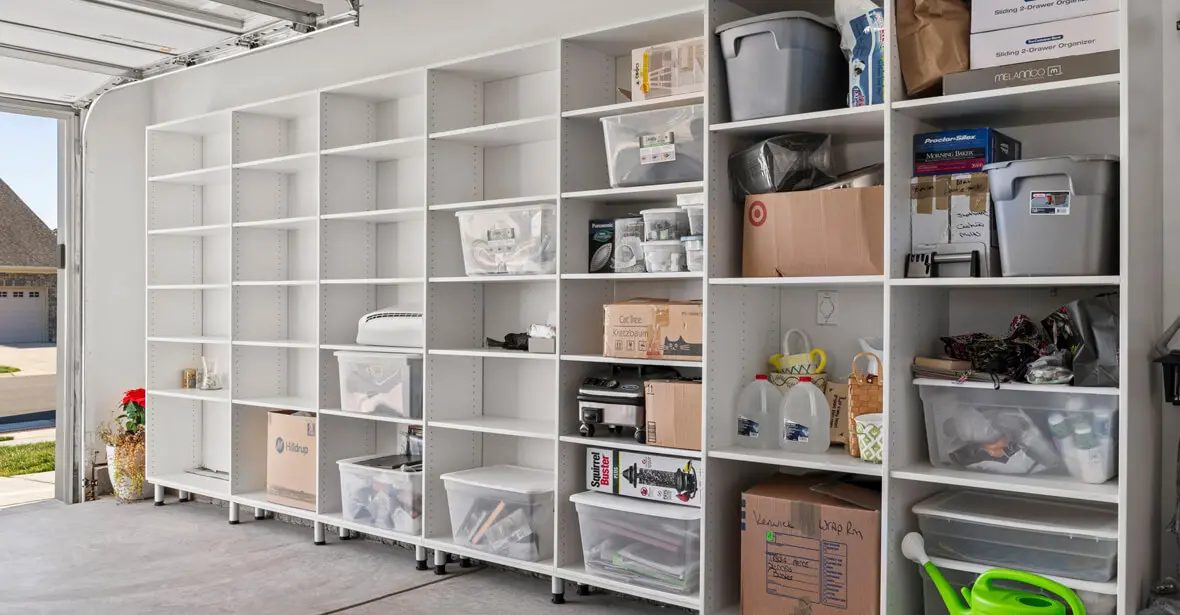 Overhead garage storage rack in Charleston SC